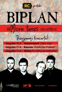 Baigiamieji „Biplan“ akustinio turo koncertai – Marijampolėje, Kaune ir Vilniuje