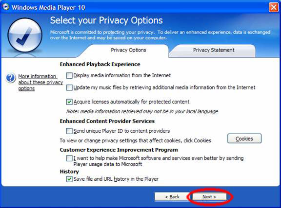 wundows media player diegimas instaliavimas programos komponetnų pasirinkimas
